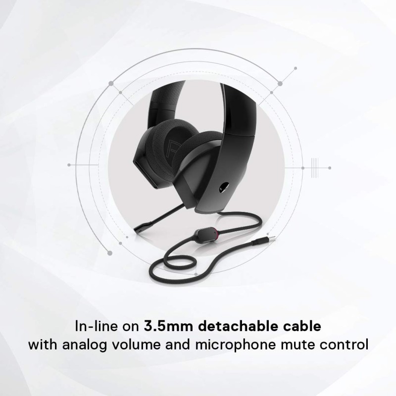 Alienware Aw310H Wired On Ear Headphones with Mic Alienware Aw310H Wired On Ear Headphones with Mic