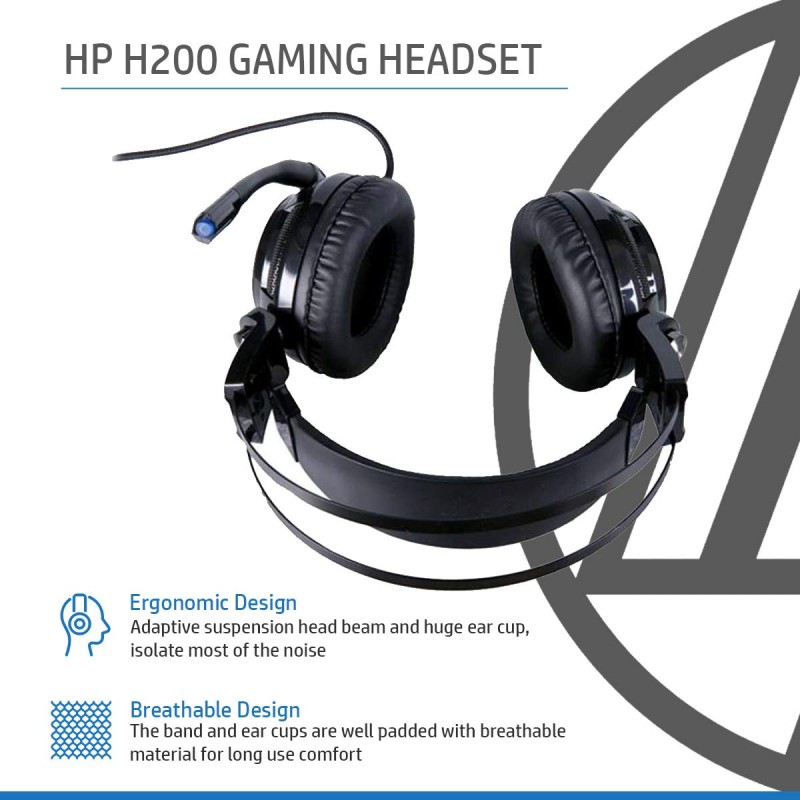 Roll over image to zoom in HP H200 Wired Gaming Over Ear Headphones - (Black) Roll over image to zoom in HP H200 Wired Gaming Over Ear Headphones - (Black)