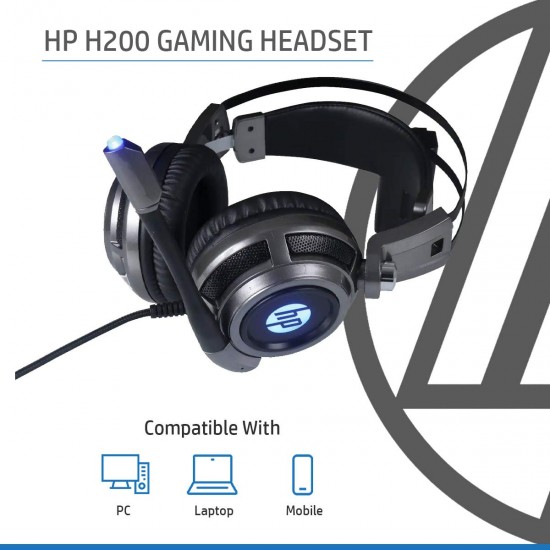 Roll over image to zoom in HP H200 Wired Gaming Over Ear Headphones - (Black)