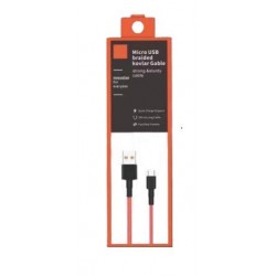  SJX13ZM For Mi Micro USB Braided Cable 100cm Red V8