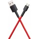  SJX13ZM For Mi Micro USB Braided Cable 100cm Red V8