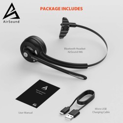 AirSound M6 Pro Bluetooth V5.0 Wireless Headset | Flexible Microphone, for Conference Calls