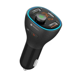 Portronics Auto 15 Bluetooth FM Transmitter in-Car Radio Adapter for  Hands-Free Calling (Black)