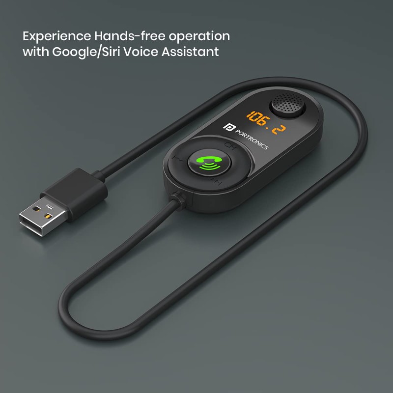 Portronics AUTO 12 in-Car Bluetooth Receiver for Handsfree Calling, Music System, Supports All Smartphones (Black) Portronics AUTO 12 in-Car Bluetooth Receiver for Handsfree Calling, Music System, Supports All Smartphones (Black)