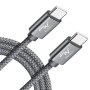 (Refurbished) Wayona Type C to Type C 6FT/2M 65W Long Fast Charging Cable Compatible - (2M, Grey)