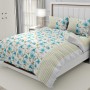 Bella Casa, Double Bedsheet Set with 2 Pillow Covers - Cotton -Boston
