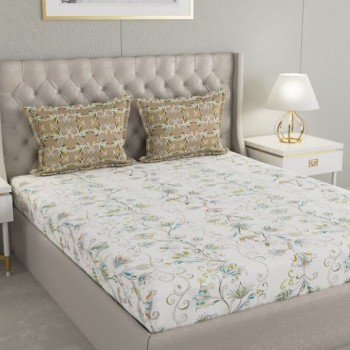 Raymond Home Camphor 144 TC Double Bedsheet with 2 Pillow Covers