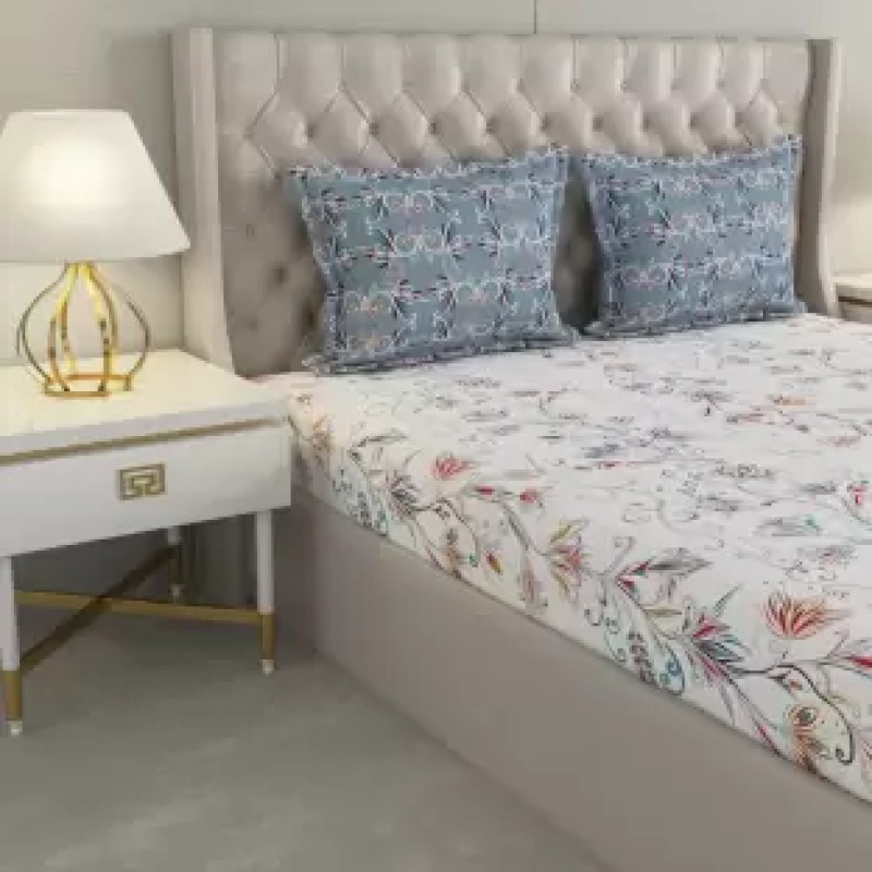 Raymond Home Camphor 144 TC Double Bedsheet with 2 Pillow Covers