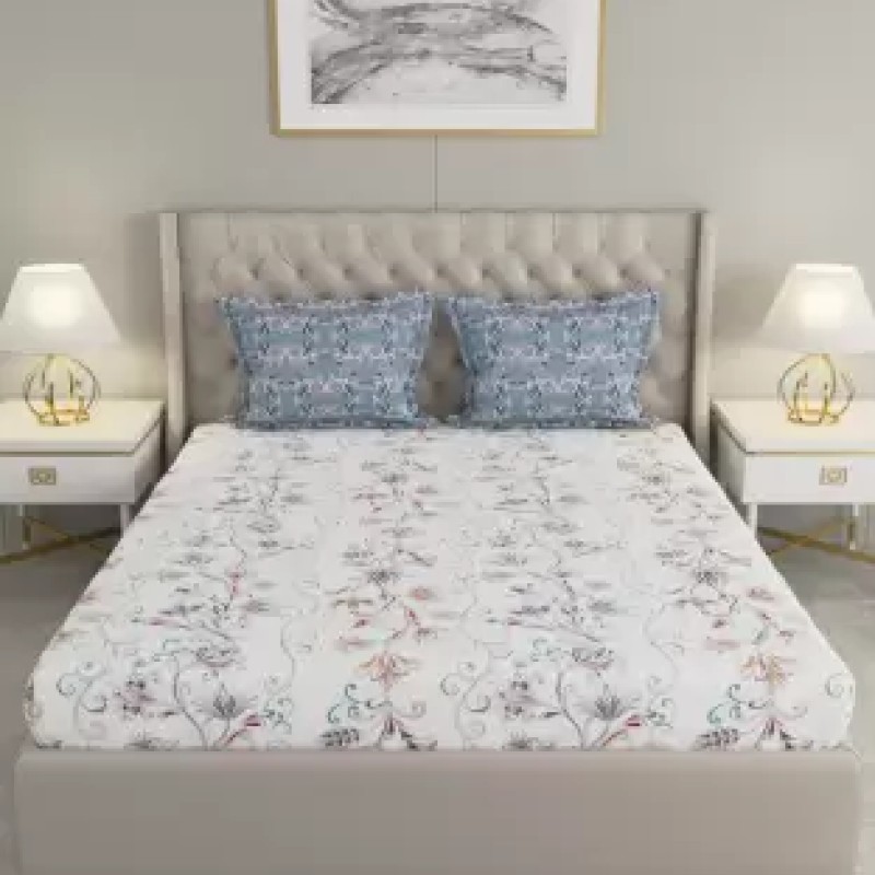 Raymond Home Camphor 144 TC Double Bedsheet with 2 Pillow Covers