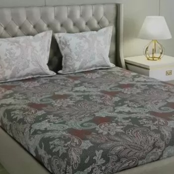 Raymond Home Camphor 144 TC Double Bedsheet with 2 Pillow Covers