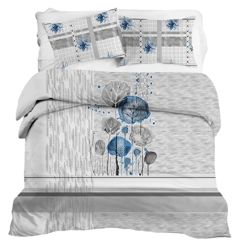 Bella Casa, Double Bedsheet Set with 2 Pillow Covers 100% Cotton -Cruise Bella Casa, Double Bedsheet Set with 2 Pillow Covers 100% Cotton -Cruise