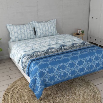 Raymond Home Crystal 200 TC King Size Bedsheet with 2 Pillow Covers