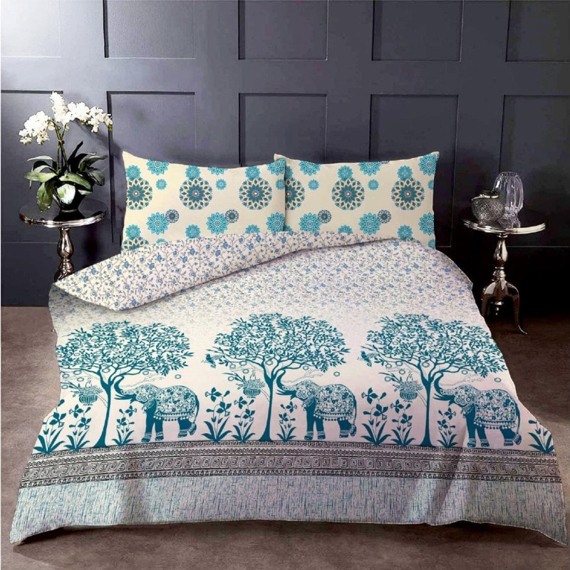 Bella Casa, Double Bedsheet Set with 2 Pillow Covers - Cotton -Digital Collection Bella Casa, Double Bedsheet Set with 2 Pillow Covers - Cotton -Digital Collection