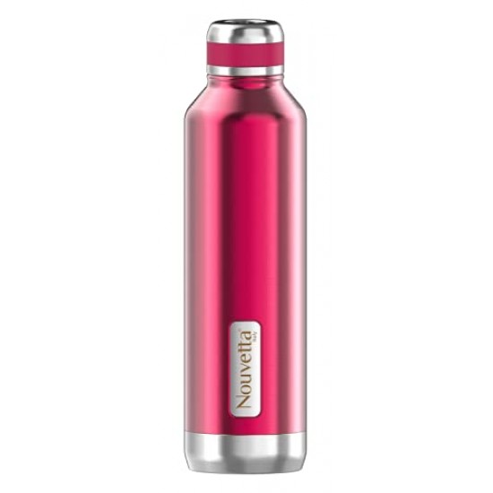 Nouvetta Elite Double Wall Stainless Steel Flask, 750 ml, Red