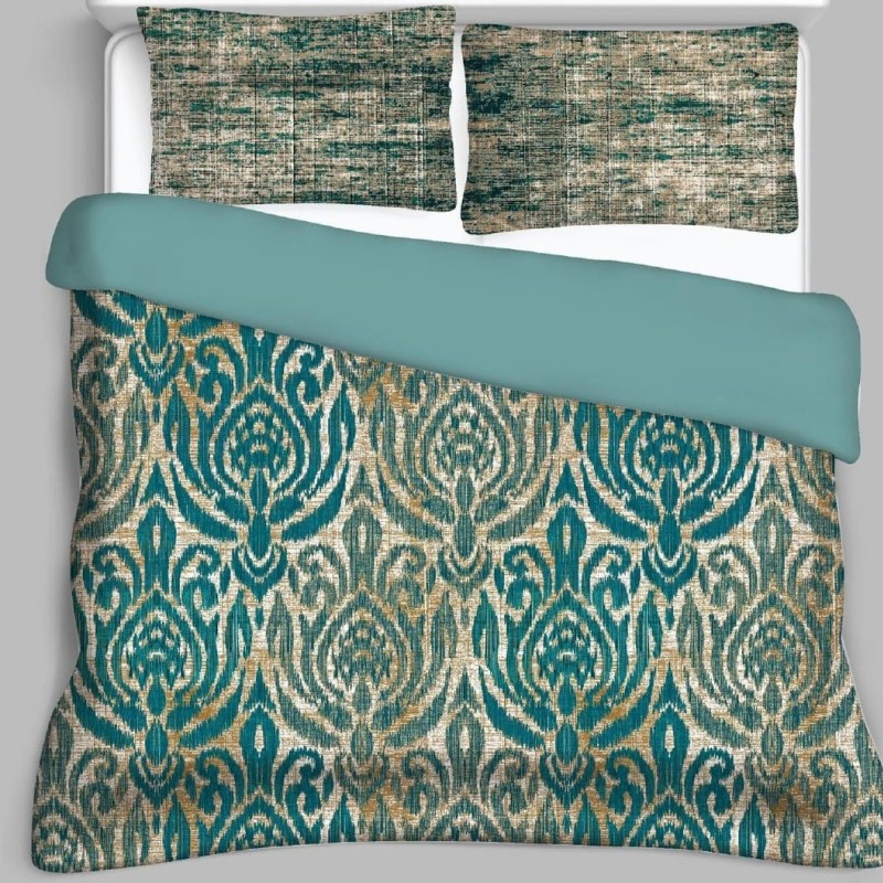 Bella Casa, Double Bedsheet Set with 2 Pillow Covers 100% Cotton -Essence (Comforter Set)