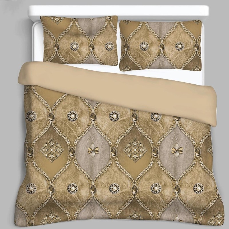 Bella Casa, Double Bedsheet Set with 2 Pillow Covers 100% Cotton -Gulmarg Bella Casa, Double Bedsheet Set with 2 Pillow Covers 100% Cotton -Gulmarg