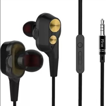 PTron Boom 2 4D Earphone Wired  (Gold, Black, In the Ear)