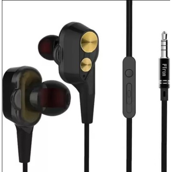 PTron Boom 2 4D Earphone Wired  (Gold, Black, In the Ear)