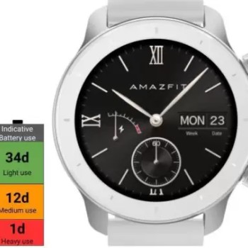 huami Amazfit GTR 42 mm Smartwatch (White Strap, Regular) huami Amazfit GTR 42 mm Smartwatch (White Strap, Regular)