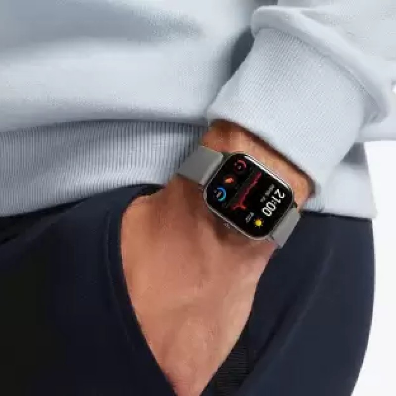 huami Amazfit GTS 1,65 HD AMOLED Ultrathin and lightweight metal body Smartwatch  (Blue Strap, Regular)