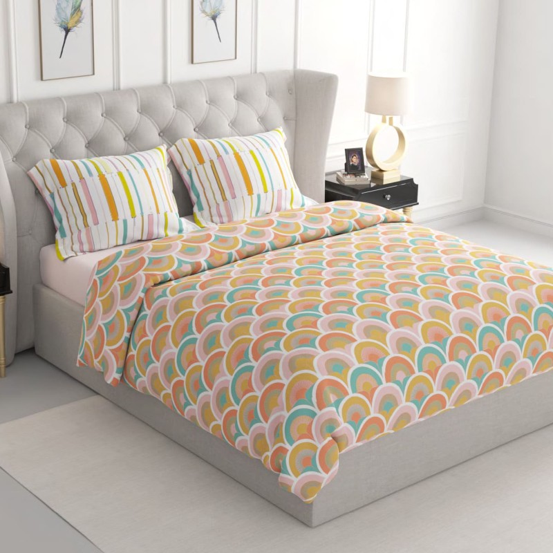 Raymond Home Jazzy Cotton Rich Double Bedsheet with 2 Pillow Covers Raymond Home Jazzy Cotton Rich Double Bedsheet with 2 Pillow Covers