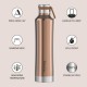 Nouvetta Jet Double Wall Stainless Steel Flask Bottle, 750 ml- Pink