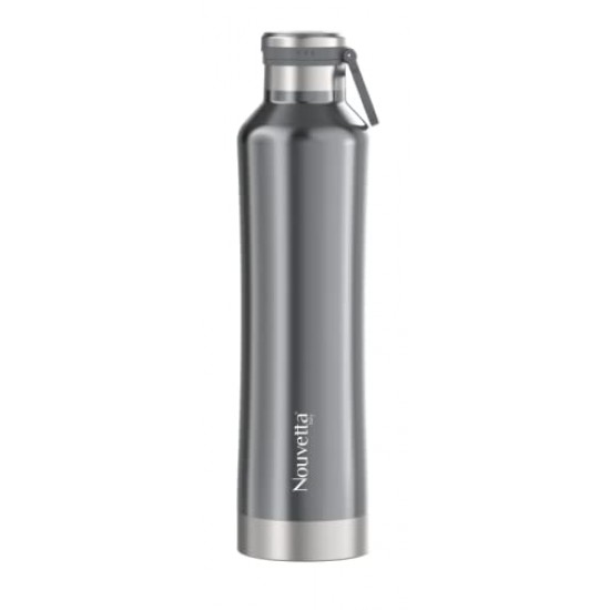 Nouvetta Jet Double Wall Stainless Steel Flask Bottle, 750 ml- Grey