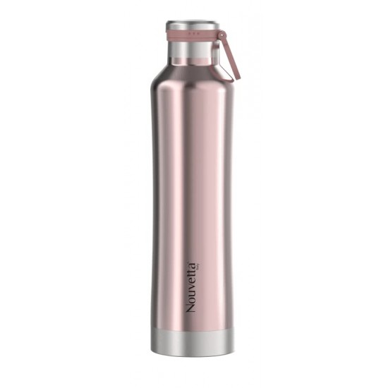 Nouvetta Jet Double Wall Stainless Steel Flask Bottle, 750 ml- Rose Gold