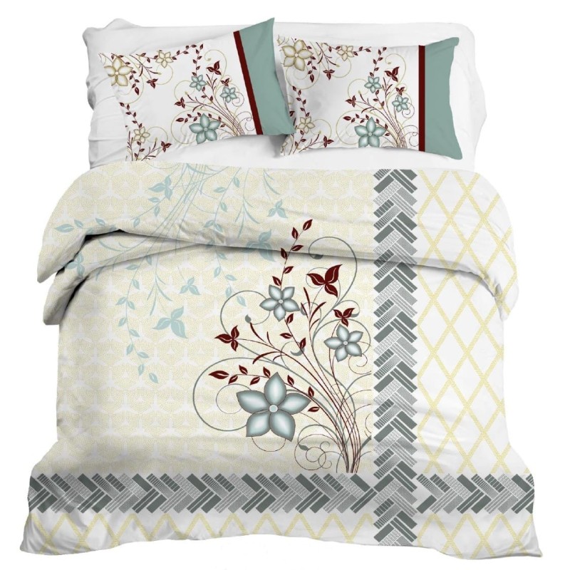 Bella Casa, Double Bedsheet Set with 2 Pillow Covers 100% Cotton -Jordan Bella Casa, Double Bedsheet Set with 2 Pillow Covers 100% Cotton -Jordan