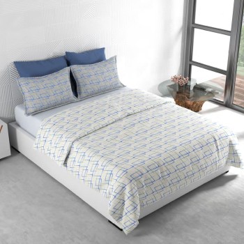 Raymond Home Mystique 110 TC Double Bedsheet with 2 Pillow Covers