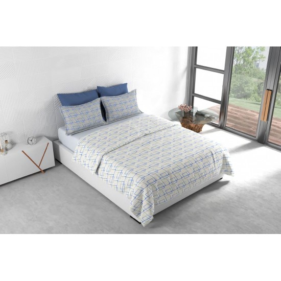 Raymond Home Mystique 110 TC Double Bedsheet with 2 Pillow Covers