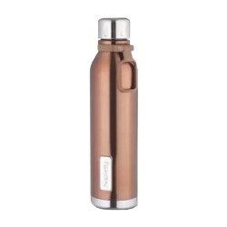 Emirates Double Wall Bottle - Copper 750 ml Bottle (Pack of 2, Copper, Steel)