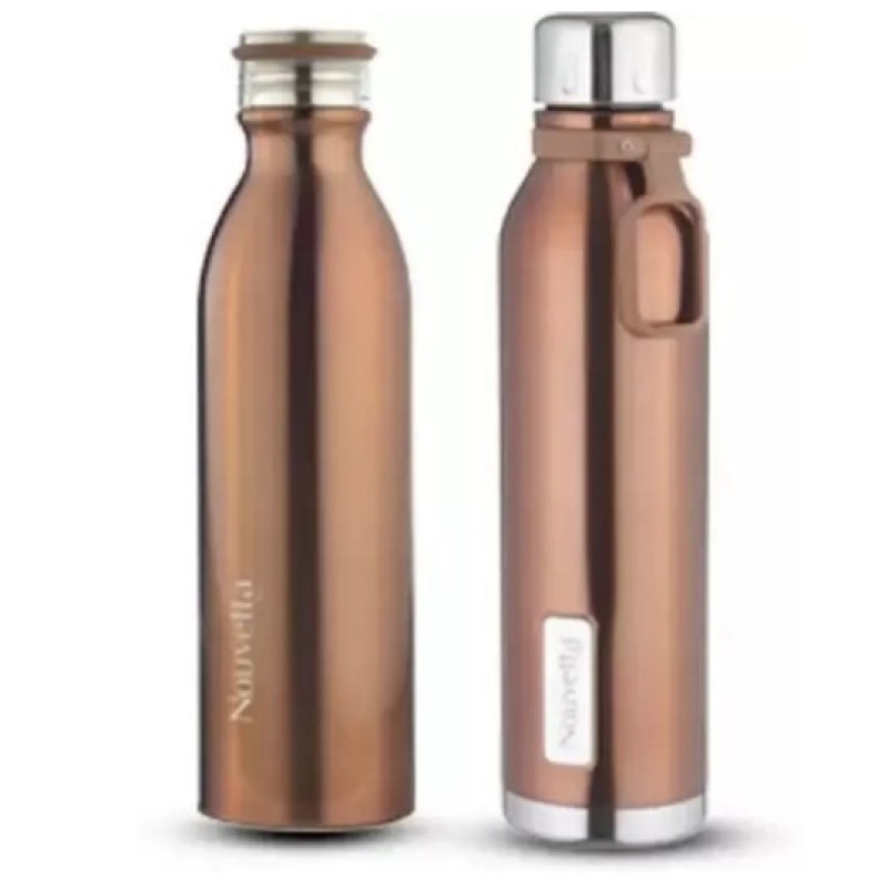 Nouvetta Emirates Double Wall Bottle - Copper 750 ml Bottle (Pack of 2, Copper, Steel) Nouvetta Emirates Double Wall Bottle - Copper 750 ml Bottle (Pack of 2, Copper, Steel)