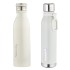Double Wall Bottle - White 750 ml Bottle (Pack of 2, White, Steel)
