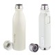 Double Wall Bottle - White 750 ml Bottle (Pack of 2, White, Steel)