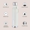 Nouvetta Double Wall Bottle - White 750 ml Bottle (Pack of 2, White, Steel) Nouvetta Double Wall Bottle - White 750 ml Bottle (Pack of 2, White, Steel)