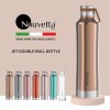 Nouvetta Etihad Double Wall Bottle - Copper 750 ml Bottle (Pack of 2, copper, Steel)