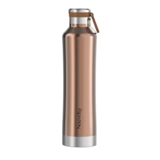 Etihad Double Wall Bottle - Copper 750 ml Bottle (Pack of 2, copper, Steel)