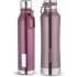 Etihad Double Wall Bottle - Rose Gold 750 ml Bottle (Pack of 2, Rose Gold, Steel)