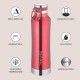 Etihad Double Wall Bottle - Red 750 ml Bottle  (Pack of 2, Red, Steel) 