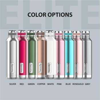 Nouvetta Elite Double Wall Stainless Steel Flask, 1000 ml, Pink Nouvetta Elite Double Wall Stainless Steel Flask, 1000 ml, Pink