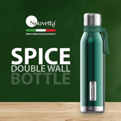 Nouvetta Spice Double Wall Stainless Steel Flask Bottle, 1000 ml- Red