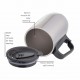 Refresh Stainless Steel Unbreakable Tea Coffee Mug Double Wall Insulated with Handle and Lid