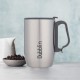 Refresh Stainless Steel Unbreakable Tea Coffee Mug Double Wall Insulated with Handle and Lid