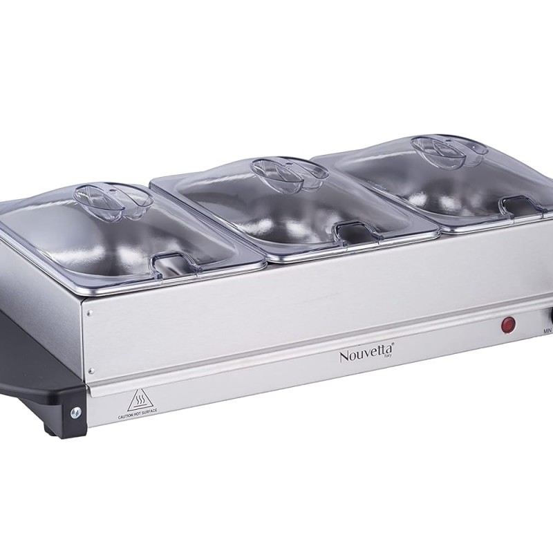 Nouvetta - Buffet Food Warmer | 300W | 3 Container | 3 x 1.5L Nouvetta - Buffet Food Warmer | 300W | 3 Container | 3 x 1.5L