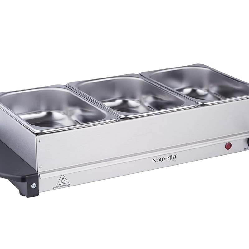 Nouvetta - Buffet Food Warmer | 300W | 3 Container | 3 x 1.5L Nouvetta - Buffet Food Warmer | 300W | 3 Container | 3 x 1.5L