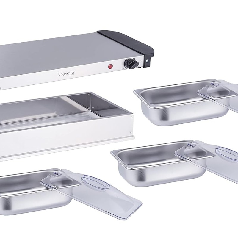 Nouvetta - Buffet Food Warmer | 300W | 3 Container | 3 x 1.5L Nouvetta - Buffet Food Warmer | 300W | 3 Container | 3 x 1.5L