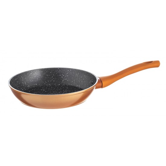 Nouvetta Flame Guard Non-Stick Fry Pan with 2-Way Non-Stick Coating,24 cm, 3.5 mm Thickness(Induction and Gas Stove Compatible), Copper