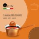 Nouvetta Flame Guard Induction Base Non Stick Sauce/Milk Pan with Glass Lid, 16 cm, Thickness 3.5 mm, Copper