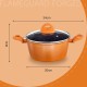 Nouvetta Flame Guard Forged Casserole with Lid (20 cm) and 3.5mm Thickness, Copper